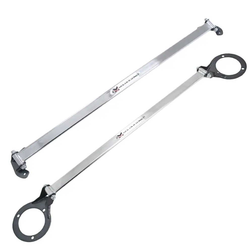 Megan Front & Rear Upper Polish Strut Bar Brace For 83-87 Corolla Ae86 Rwd E80 1