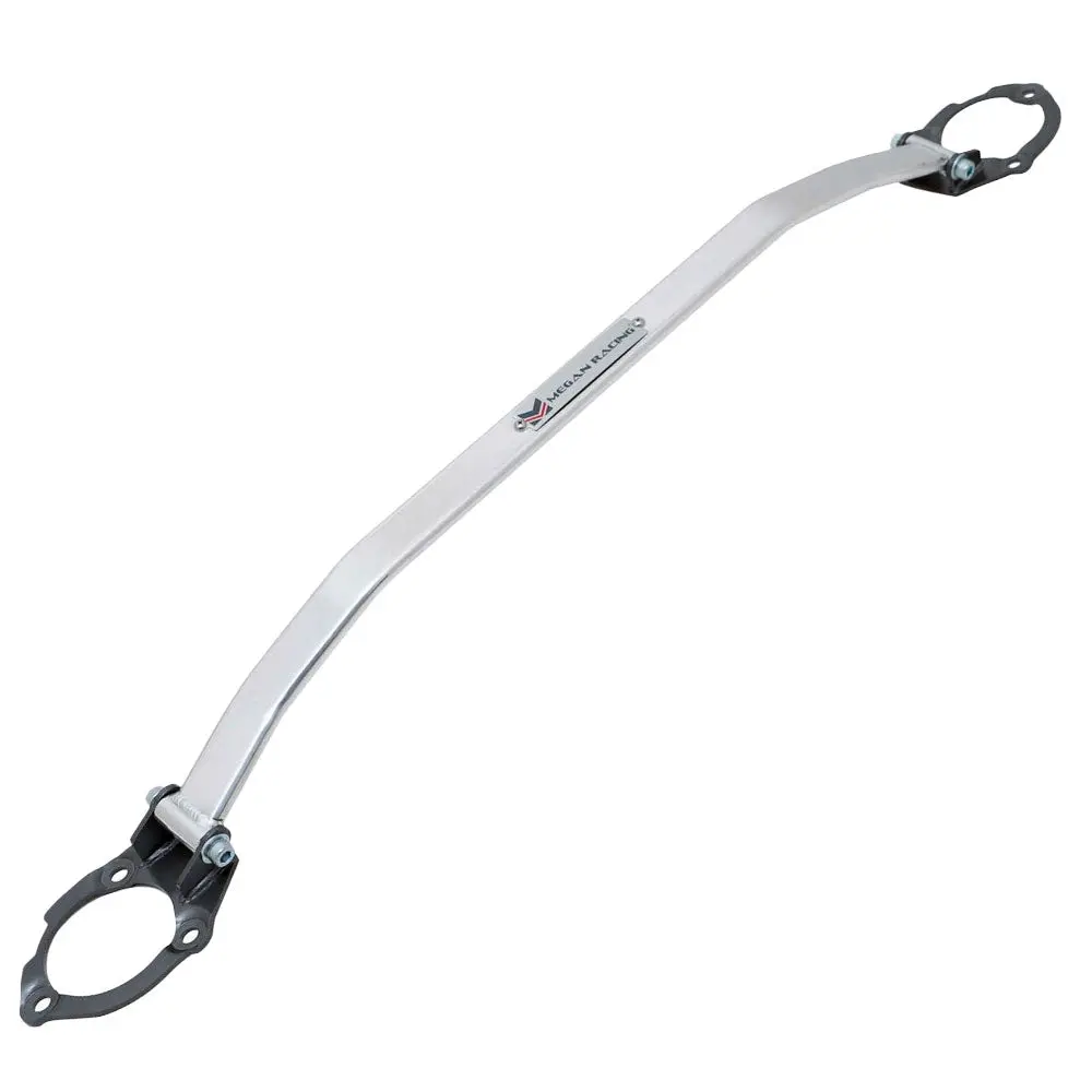 Megan Front Upper Polish Race Tower Brace Strut Bar For 82-91 Bmw E30 3-Series Rwd 1