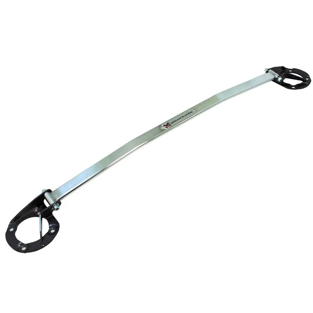 Megan Front Upper Polish Race Spec Tower Brace Strut Bar For 05-14 Ford Mustang (S197 5Th) 1