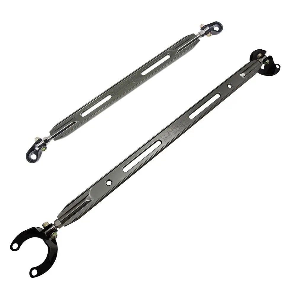 Megan Gunmetal Front Upper/Rear Lower Strut Tower Brace Bar For 90-97 Accord Cd 1