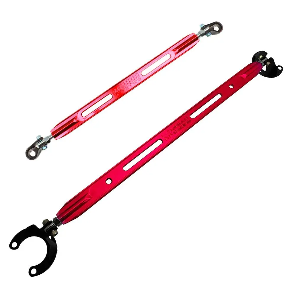 Megan Red Front Upper/Rear Lower Strut Tower Brace Bar For 90-97 Honda Accord Cd 1