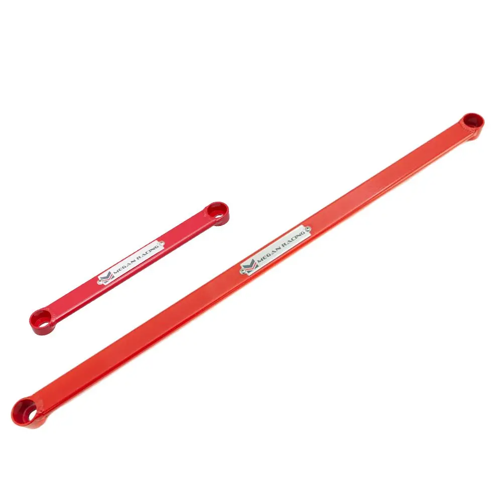 Megan Racing Front & Rear Lower Red Race Spec Strut Bar For 06-11 Honda Civic 1
