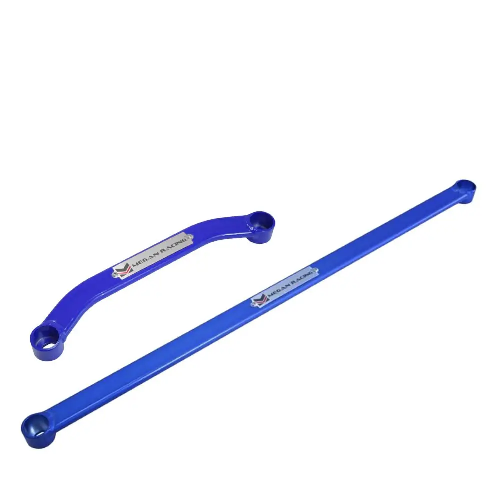 Megan Blue Race Spec Front & Rear Lower Strut Tower Bar For 13-22 Ilx/12-15 Civic 4Dr 1