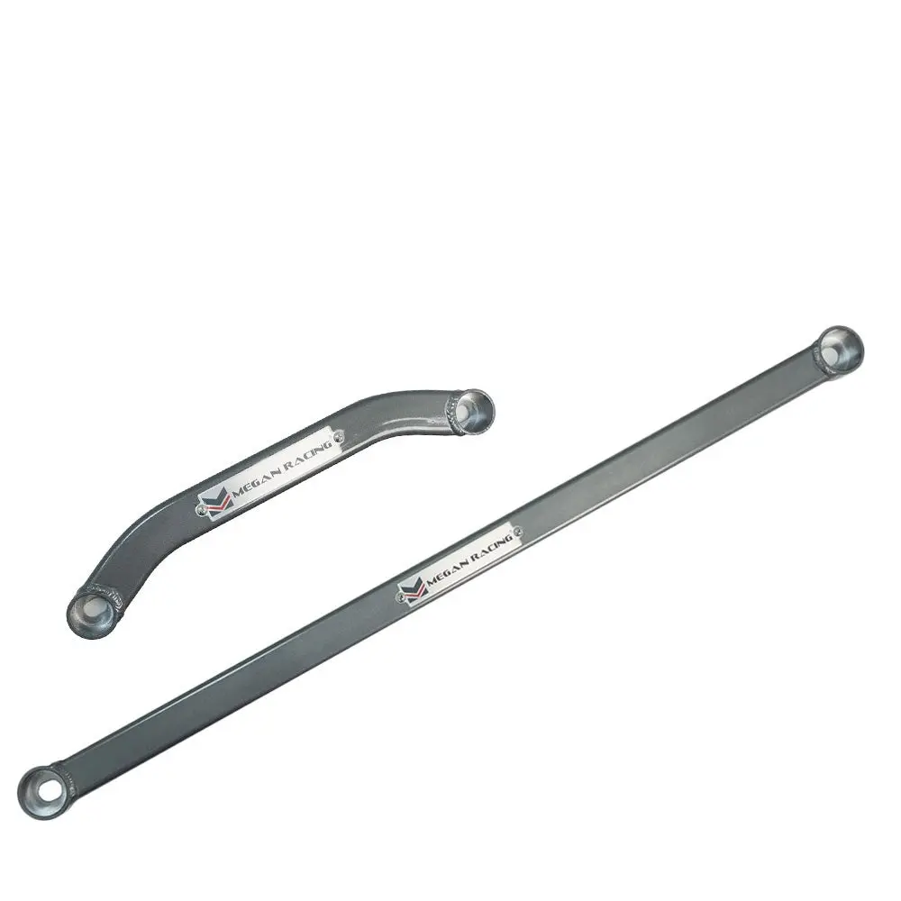 Megan Gunmetal Race Spec Front & Rear Lower Strut Tower Bar For 13-22 Ilx/12-15 Civic 4Dr 1