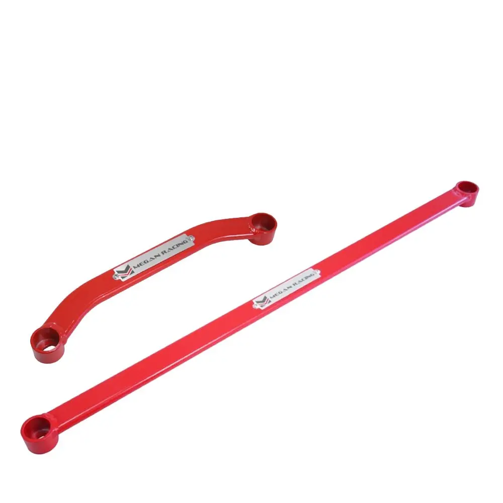 Megan Red Race Spec Front & Rear Lower Strut Tower Bar For 13-22 Ilx/12-15 Civic 4Dr 1