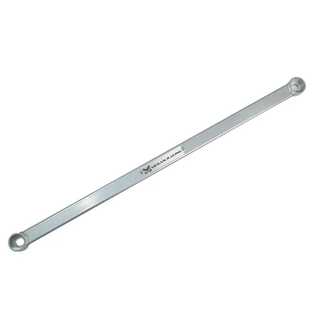 Megan Racing Front Lower Silver Race Spec Strut Bar For 13-22 Ilx/12-15 Civic 4D 1