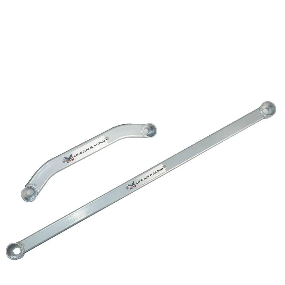 Megan Silver Race Spec Front & Rear Lower Strut Tower Bar For 13-22 Ilx/12-15 Civic 4Dr 1
