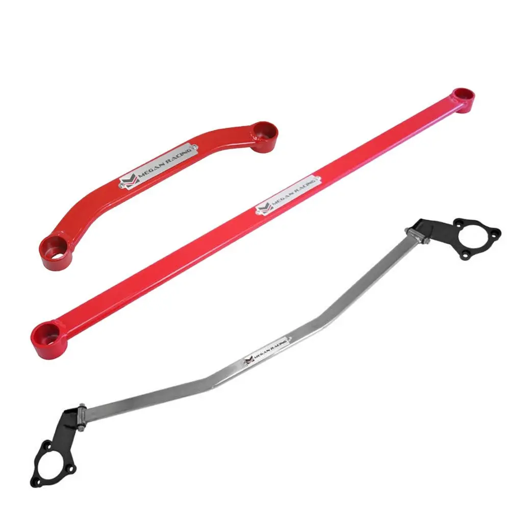 Megan Racing Red Front Up/Lower+Rear Lower Strut Tower Bar For 12-15 Civic 4Dr 1