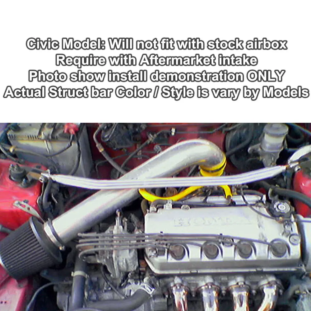 Megan Racing Front Upper Polish Race Strut Bar For 94-01 Integra/88-00 Civic 2
