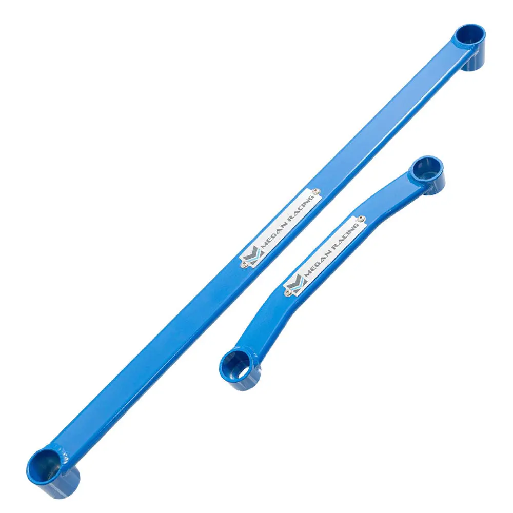 Megan Race Spec Blue Front+Rear Lower Strut Bar Brace For 17-20 Hyundai Elantra Sport W/Multi-Link (Ad 6Th Gen) 1