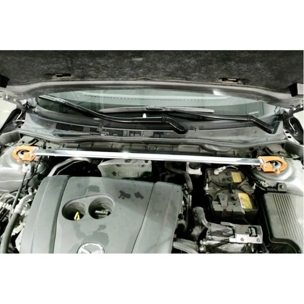 Megan Racing Front Upper Polish Race Spec Strut Bar For 14-17 Mazda 3/Mazda 6 2