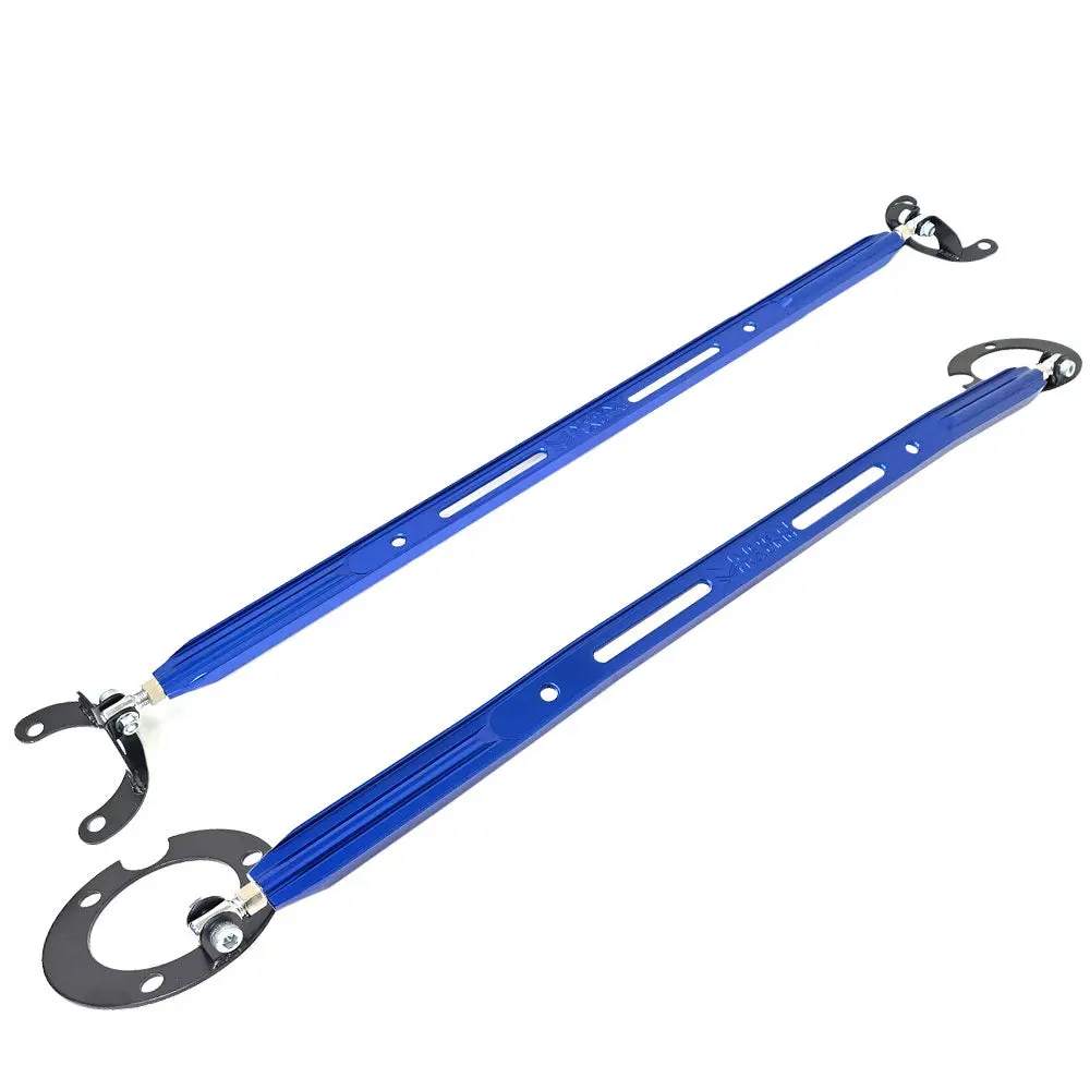 Megan Racing Blue Front&Rear Upper Strut Tower Brace Bar For 95-99 Eclipse 1