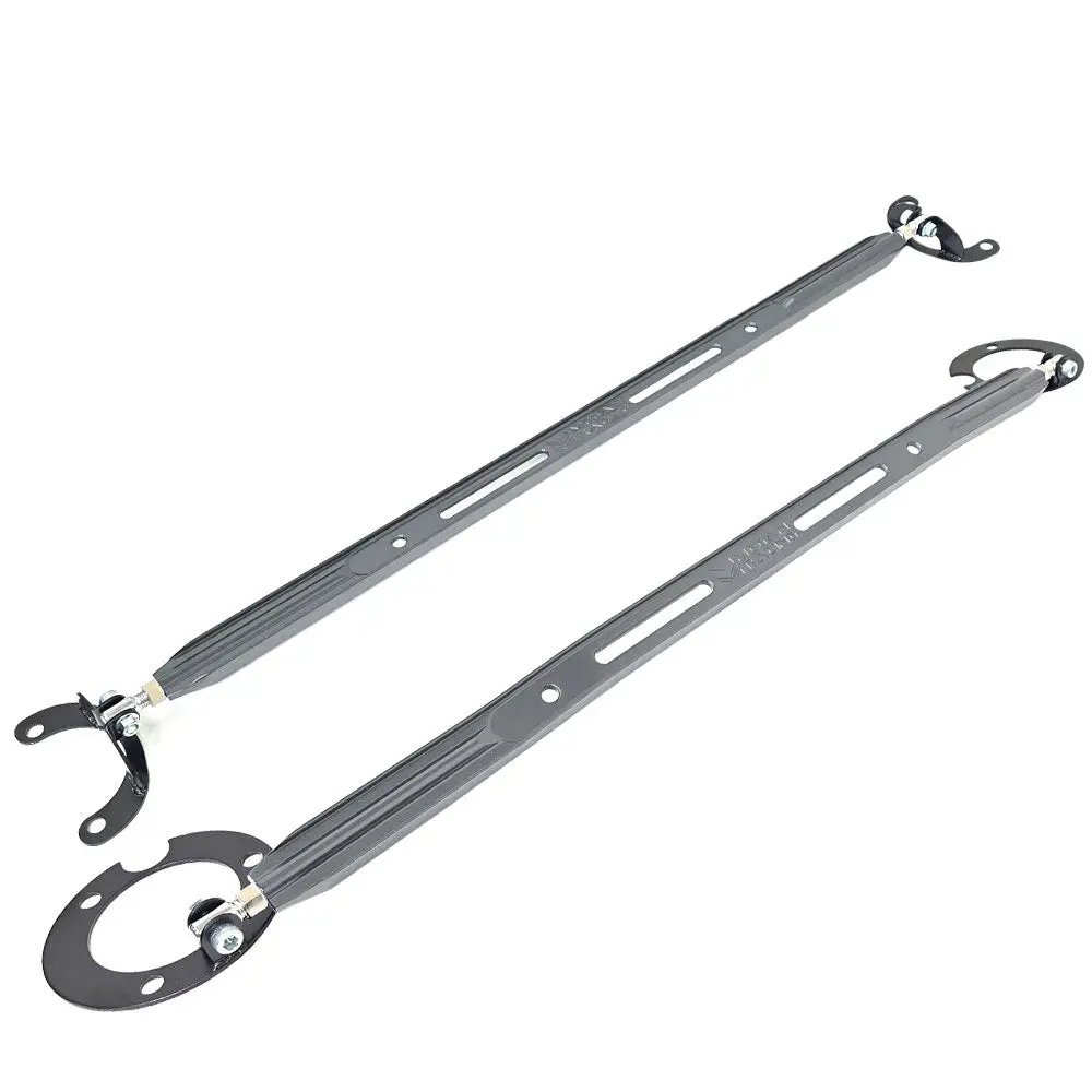 Megan Racing Gunmetal Front&Rear Upper Strut Tower Brace Bar For 95-99 Eclipse 1