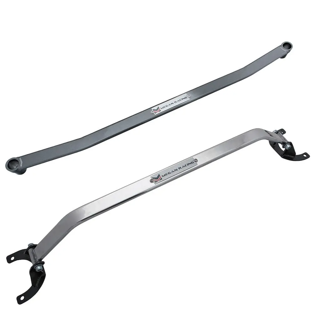 Megan Front/Rear Upper Polish Race Tower Brace Strut Bar For 90-05 Mazda Miata 1