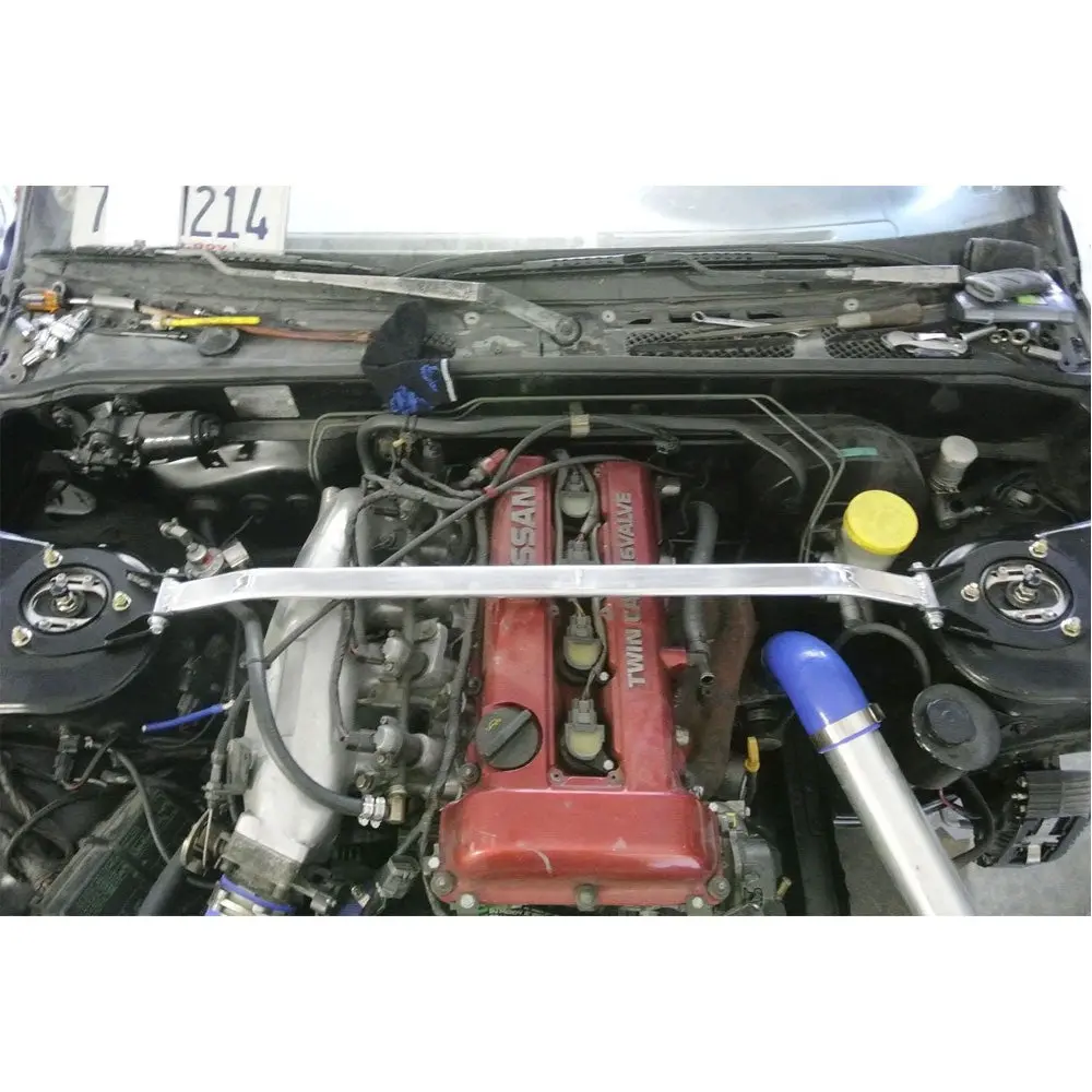 Megan Racing Aluminum Front & Rear Upper Race Strut Bar For 89-94 Nissan 240Sx S13 2