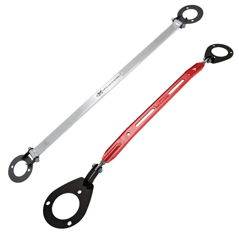 Megan Red/Alu Front&Rear Upper Strut Tower Brace Bar For 89-94 Nissan 240Sx S13 1