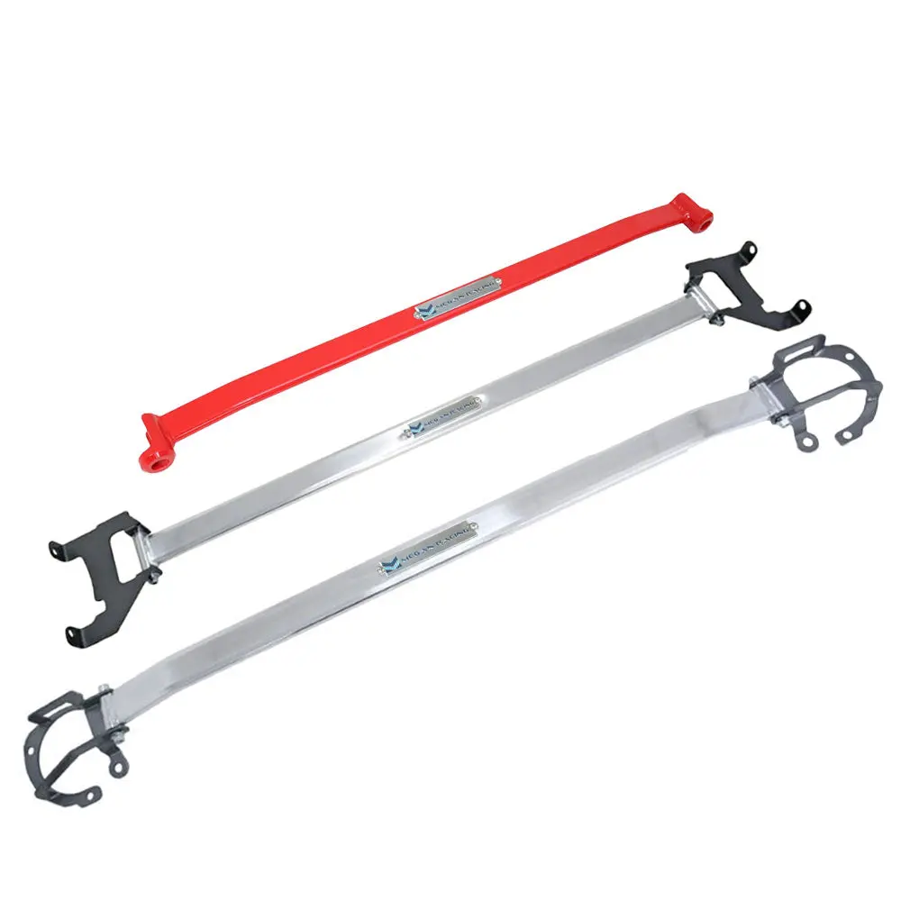 Megan Racing Front Rear Up & Lower Polish Race Strut Bar For 13-20 Fr-S/Subaru Brz/86 Gen1 1