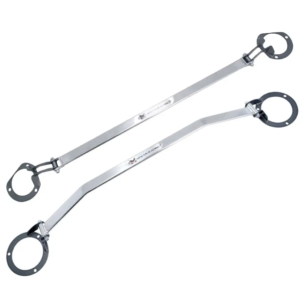 Megan Front Upper+Rear Upper Race Tower Brace Strut Bar For 02-07 Wrx/Sti Gd Gg 1