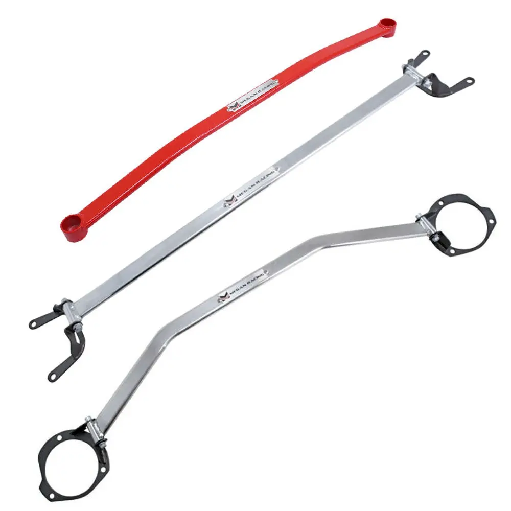 Megan Front/Rear Upper & Rear Lower Strut Tower Tie Bar For 08-14 Impreza Wrx / Wrx Sti 1