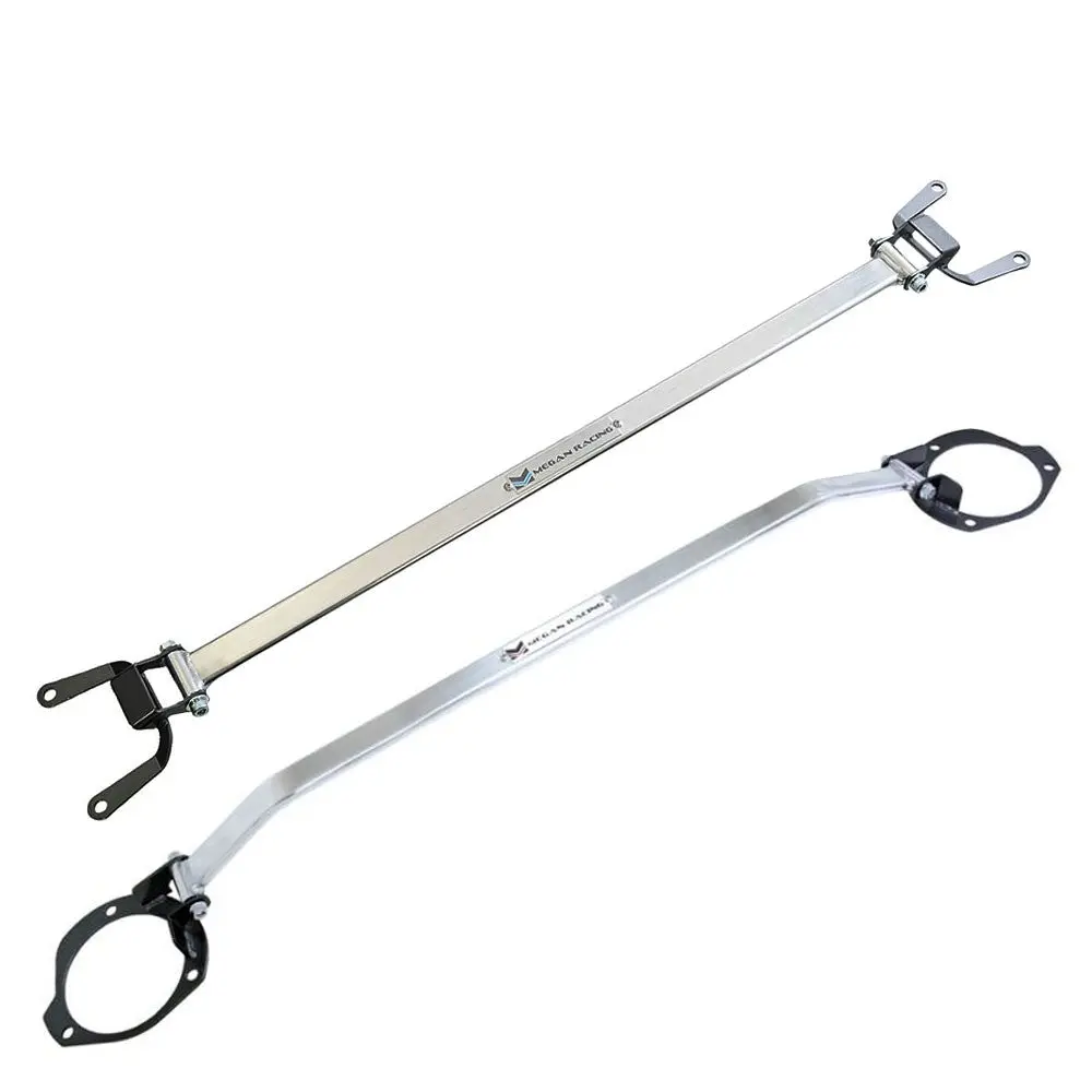 Megan Polish Front & Rear Upper (Concealed) Strut Tower Brace Bar For 15-21 Subaru Wrx (Va) 1