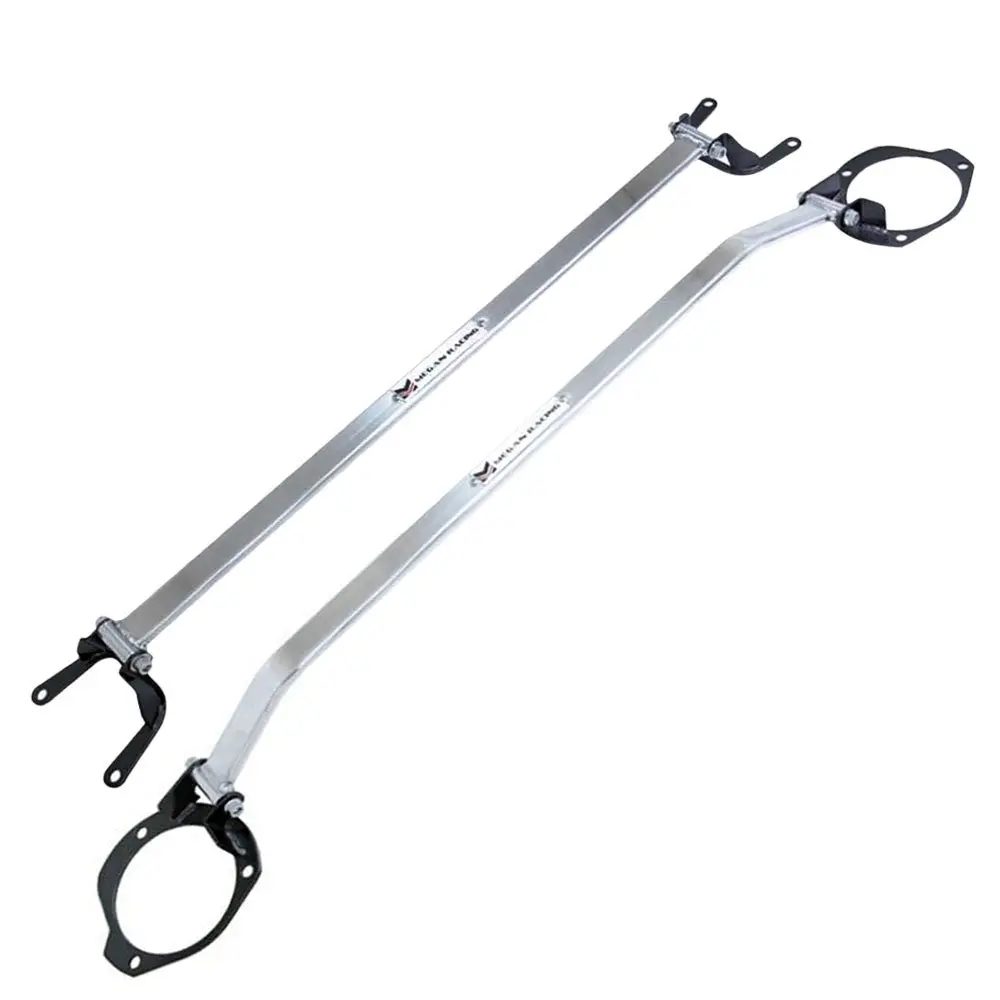 Megan Polish Front & Rear Upper Strut Tower Brace Bar For 15-21 Subaru Wrx (Va) 1