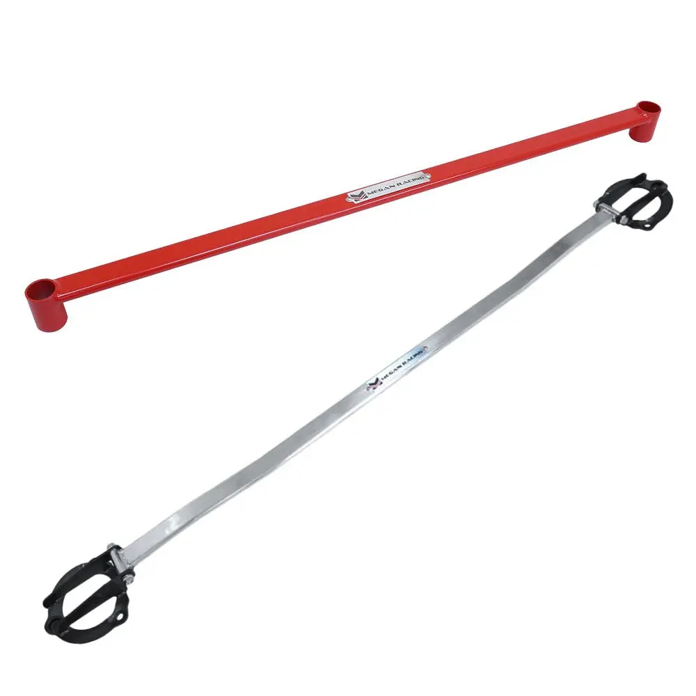 Megan Racing Red Front Upper/Front Lower Strut Brace Bar For 11-20 Sienna Xl30 1