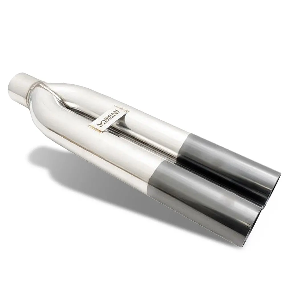 Megan Stainless 3" Vip Dual/Straight Cut Blast Style Exhaust Muffler Black Tip 1