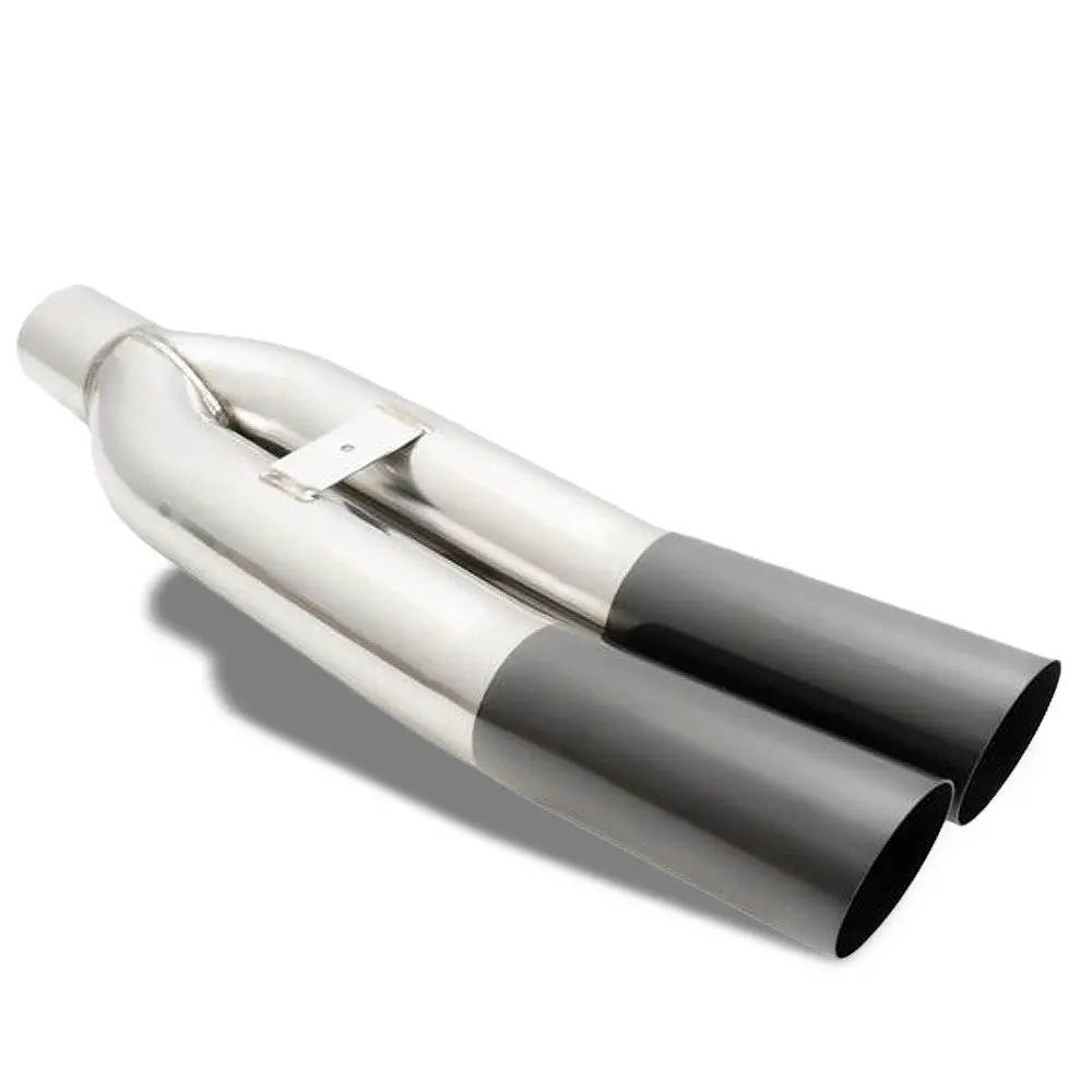 Megan Stainless 3" Vip Dual/Angled Cut Blast Style Exhaust Muffler Black Tip 1