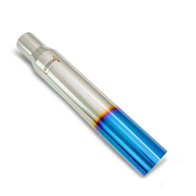 Megan Universal (Metallic/Burnt Blue Straight Tip) 3" To 4" Vip Exhaust Blast Tube Muffler Tip 1
