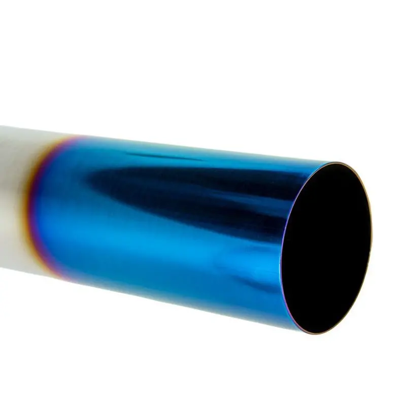 Megan Universal (Metallic/Burnt Blue Straight Tip) 3" To 4" Vip Exhaust Blast Tube Muffler Tip 2