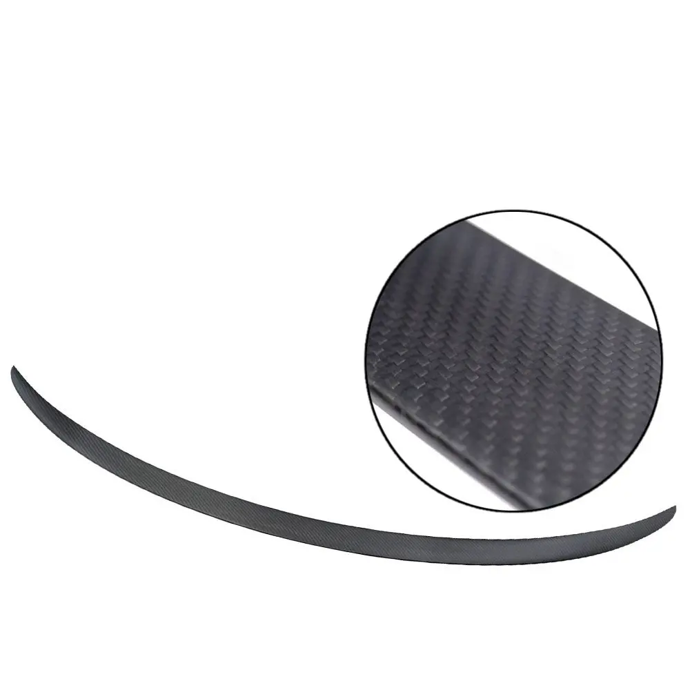 Megan Racing Oe Style Rear Truck Matte Black Carbon Fiber Spoiler Lip For 17+ Tesla Model 3 1