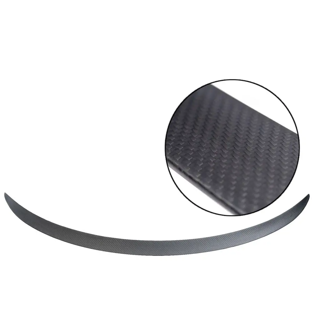 Megan Oe Type Rear Truck Matte Black Carbon Spoiler Lip For 19+ Tesla Model Y 1
