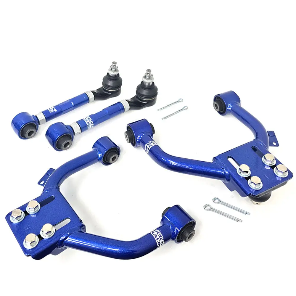 Megan Blue Adjustable Front Rear Upper Camber Kit For 04-08 Acura Tl Base/Type-S Ua6 Ua7 1