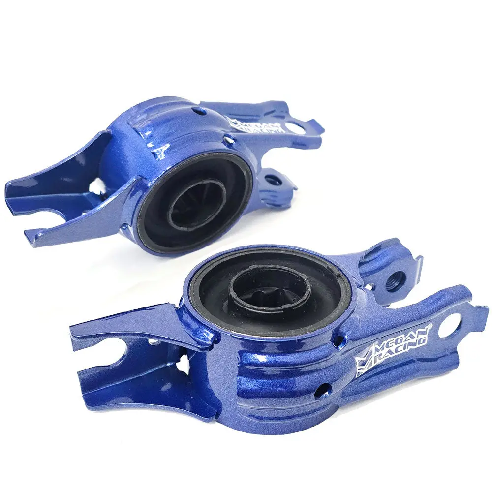 Megan Racing Blue Front Lower (Rear) Control Arm Bracket Compliance Bushing For 16-21 Honda Civic Fc/Fk/Type-R Fk8 1