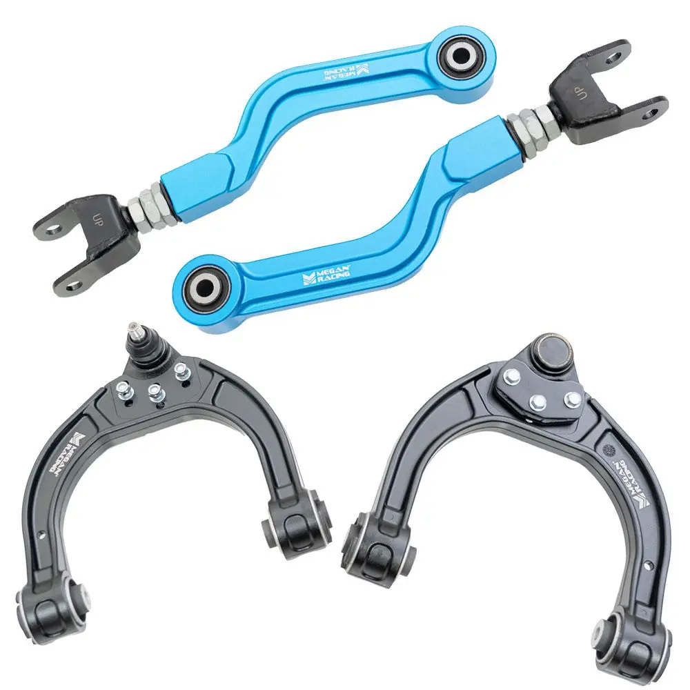 Megan Blue Front+Rear Upper Camber Arm Kit Harden Rubber For 2021+ Mercedes-Benz C-Class W206 1