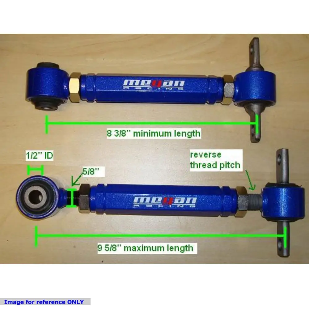 Megan Racing Blue Rear Camber Control Arms For 92-96 Lancer Evo/93-01 Mirage 2