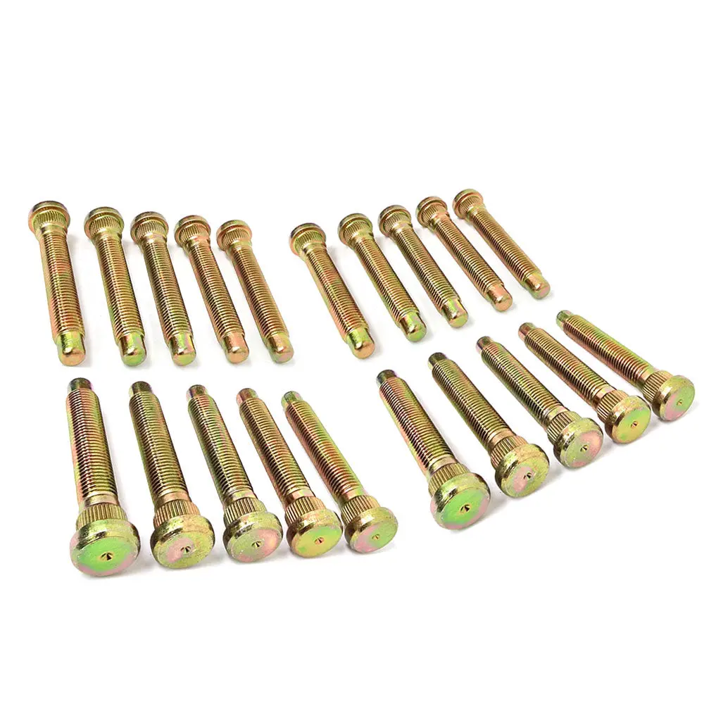 Megan 20Pcs Gold Extended Wheel Studs M12x1.5 52Mm Thread K14.5 For 03-08 Lancer Evolution 8/9 1