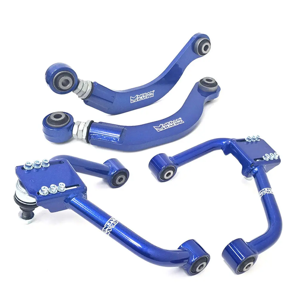 Megan Racing Blue Front & Rear (Upper) Camber Arm For 02-08 Mazda 6 (Gg1) 1