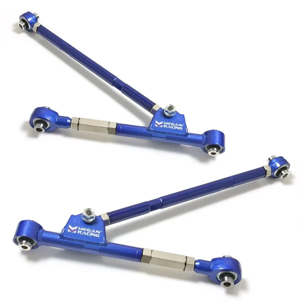 Megan Blue Rear Lower Camber Arm + Traction Rod (Pillow Ball) For 93-02 Mazda Rx-7 Fd Fd3s 1