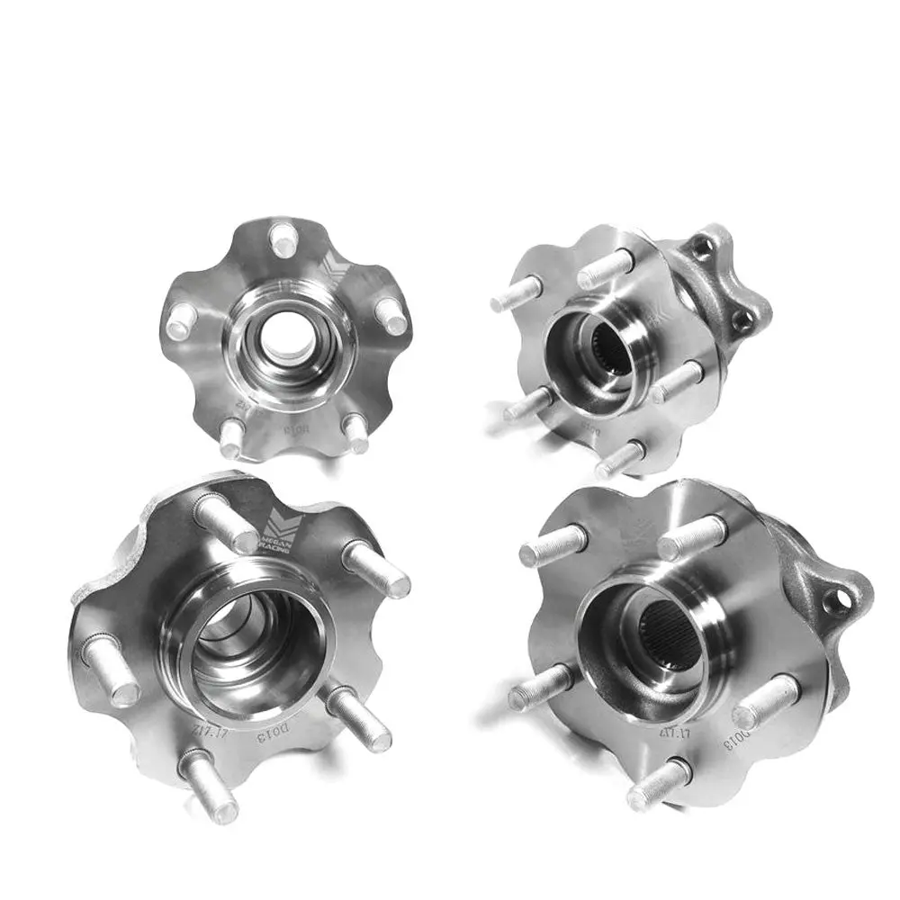 Megan Racing Silver Front & Rear 5 Lug Wheel Conversion Kit For 89-94 240Sx S13 1