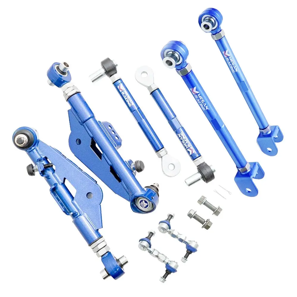 Megan Blue Front Lower & Rear Lower Control Arm For 95-02 Nissan 240Sx S14 S15 1