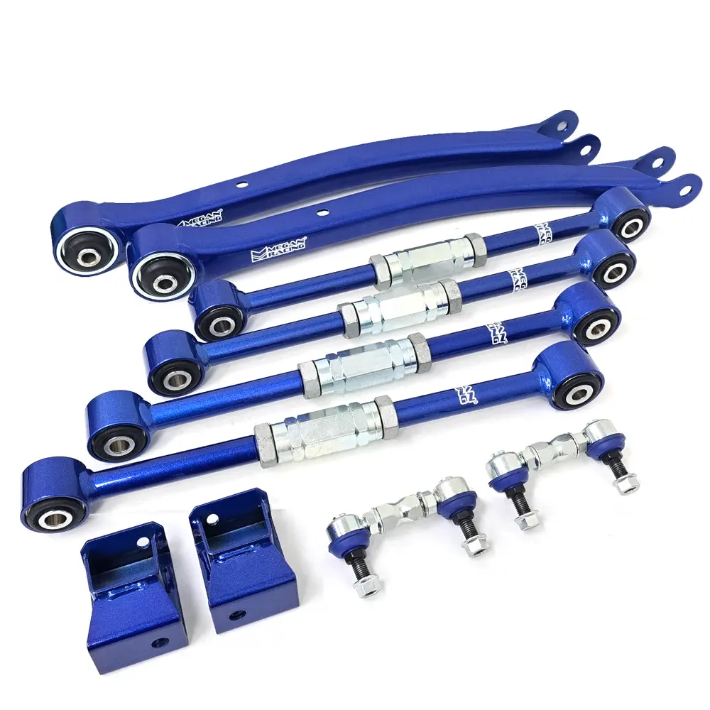 Megan Blue Rear Wheel (Front/Rear) Lateral+Tailing Arm (Pillowball) For 95-07 Subaru Impreza Gc Gd 1