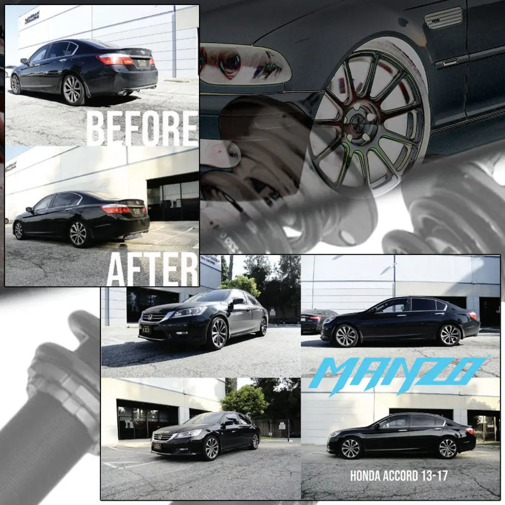 Manzo Mz Series 30-Way Coilover Lowering Springs For 15-19 Tlx Fwd/13-18 Accord 2