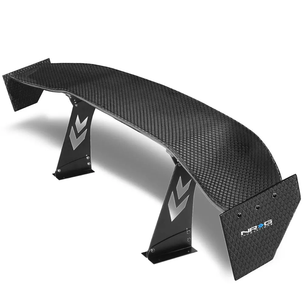 Nrg Innovations Carbon Fiber Diamond Weave Carbon Fiber Pattern Gt Style Spoiler 1