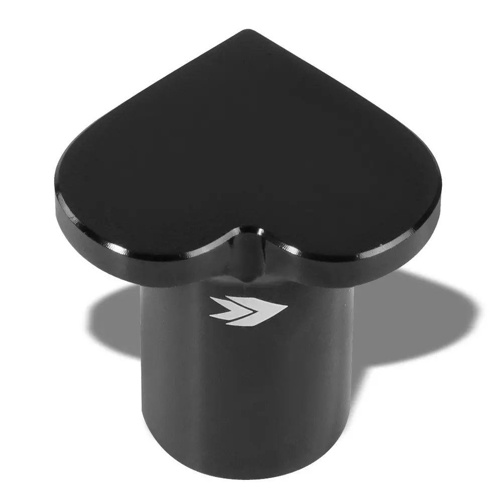 Nrg Db-H001bk Aluminum Black Anodized Heart Brake Button For 89-98 240Sx 1