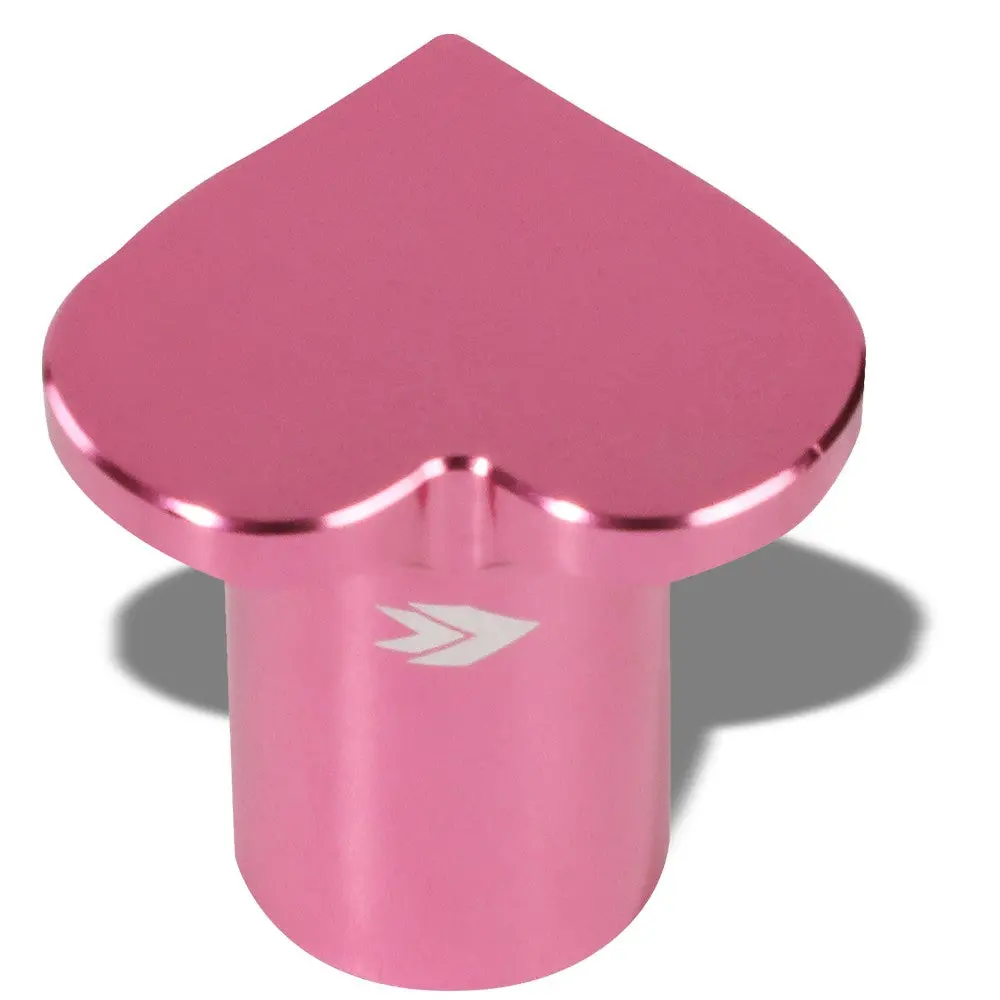 Nrg Db-H003pk Aluminum Pink Heart Brake Button For Civic/Cr-X/Del Sol/S2000 1