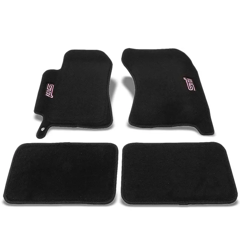 Nrg Innovations Logo Front/Rear Floor Mats Carpet Pads For 04-07 Subaru Wrx Sti 1