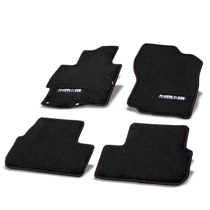 Nrg Innovations Logo Front/Rear Floor Mats Carpet Pads Rug For 08-17 Lancer 1