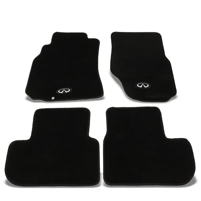 Nrg Innovations Infiniti Logo Front/Rear Floor Mats Carpet Pad For 03-07 G35 2Dr 1
