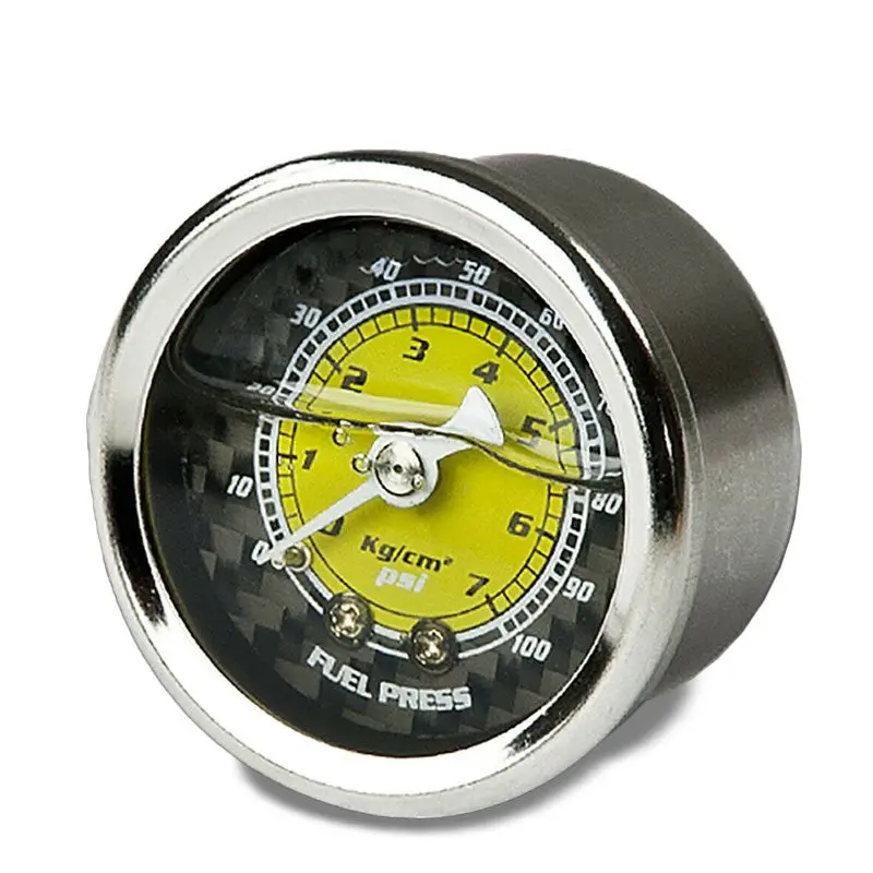 Nrg Stainless Steel Frg-100Cf Liquid Oil Fill 100 Psi Fuel Pressure Carbon Gauge 1